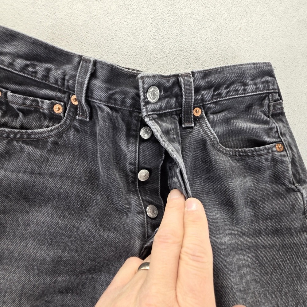Vintage Levis 501 Jeans Mens Black Regular Straight Made In USA Fits 24x30 - Picture 8 of 16